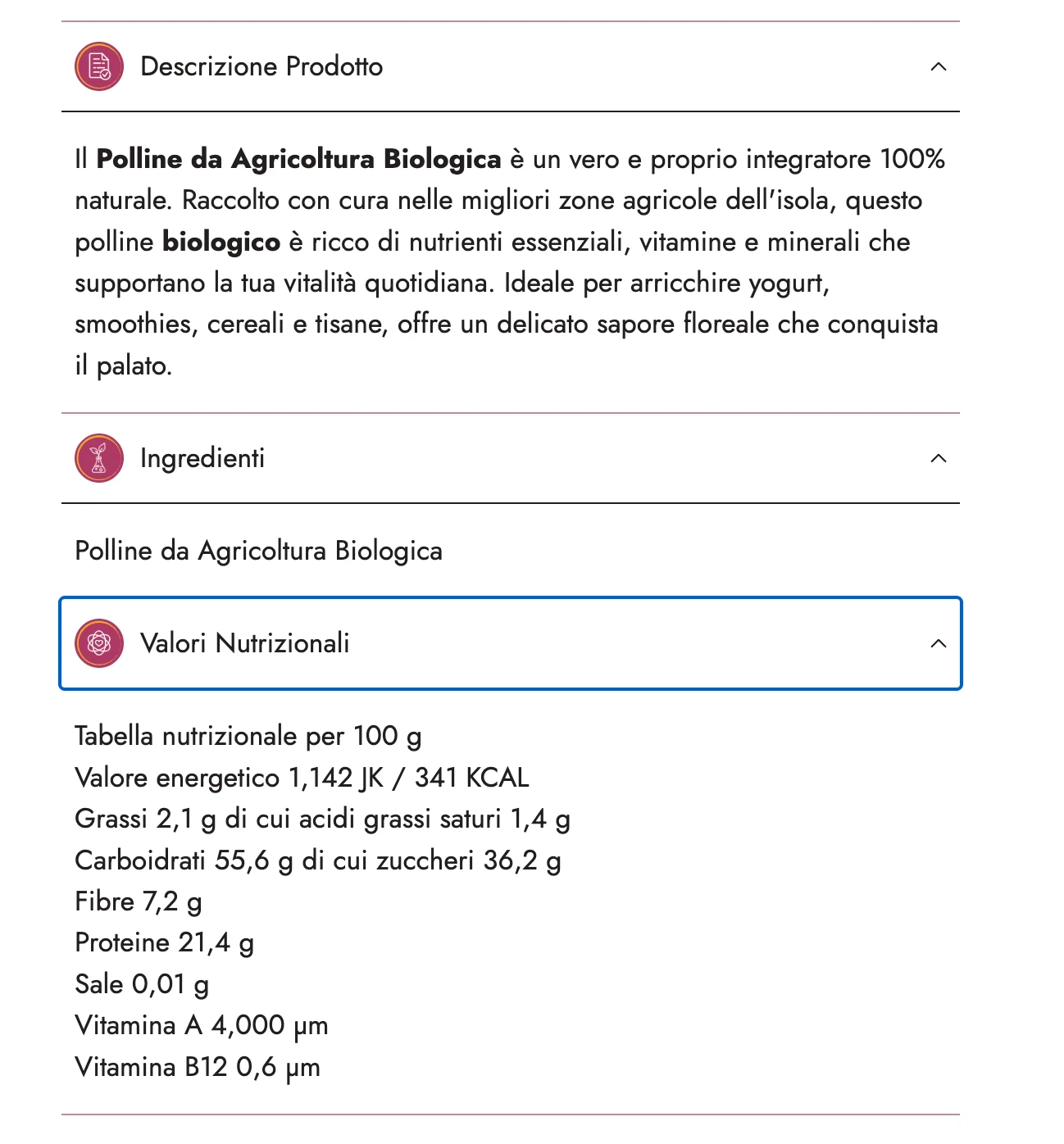 Sezione recensioni e riprova sociale della product page Racilia
